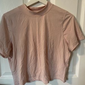 baby pink lululemon turtle neck